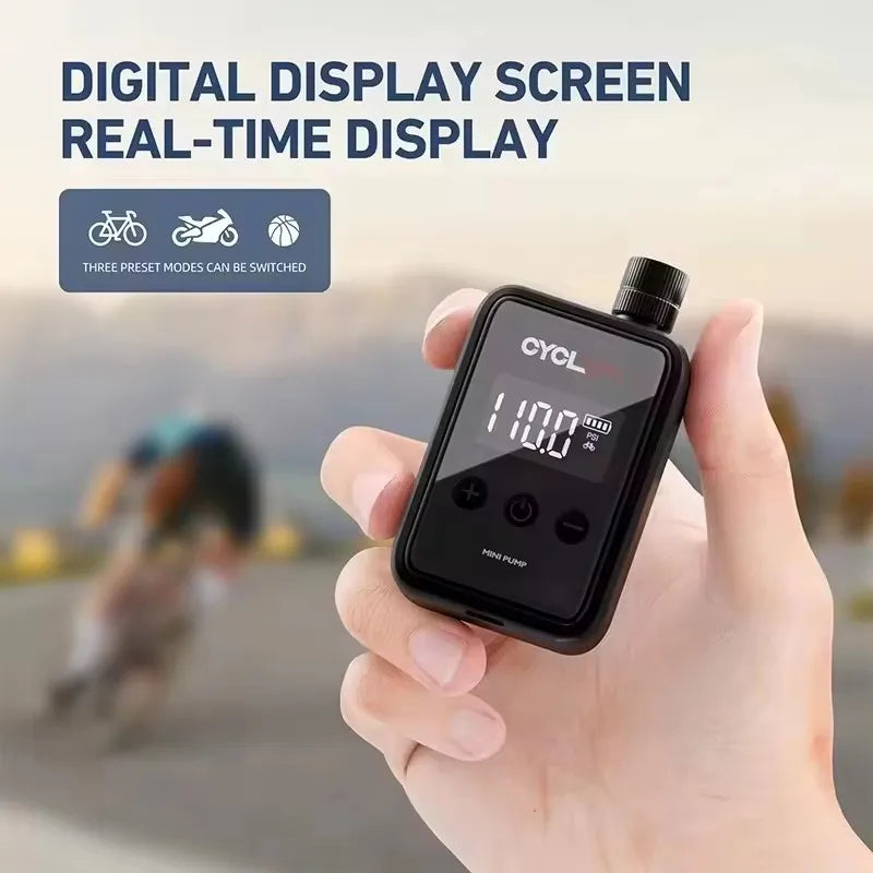 Bicycle Electric Inflation Pump Mini Portable 150Psi High Pressure Air Inflator Bicycle Electric Inflation Pump Mini Portable 150Psi High Pressure Air Inflator